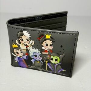 Loungefly Disney Villains Chibi Group Portrait Bifold Wallet BoxLunch Exclusive